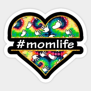 Hippie Heart Mom Life Sticker